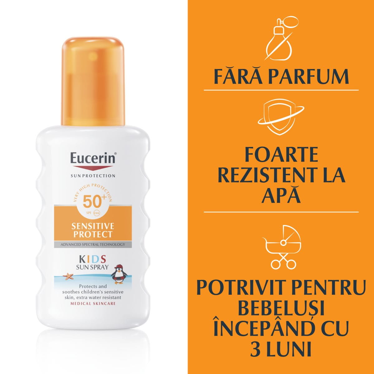 Spray de corp Eucerin® Sensitive Protect SPF50+ | 200ml
